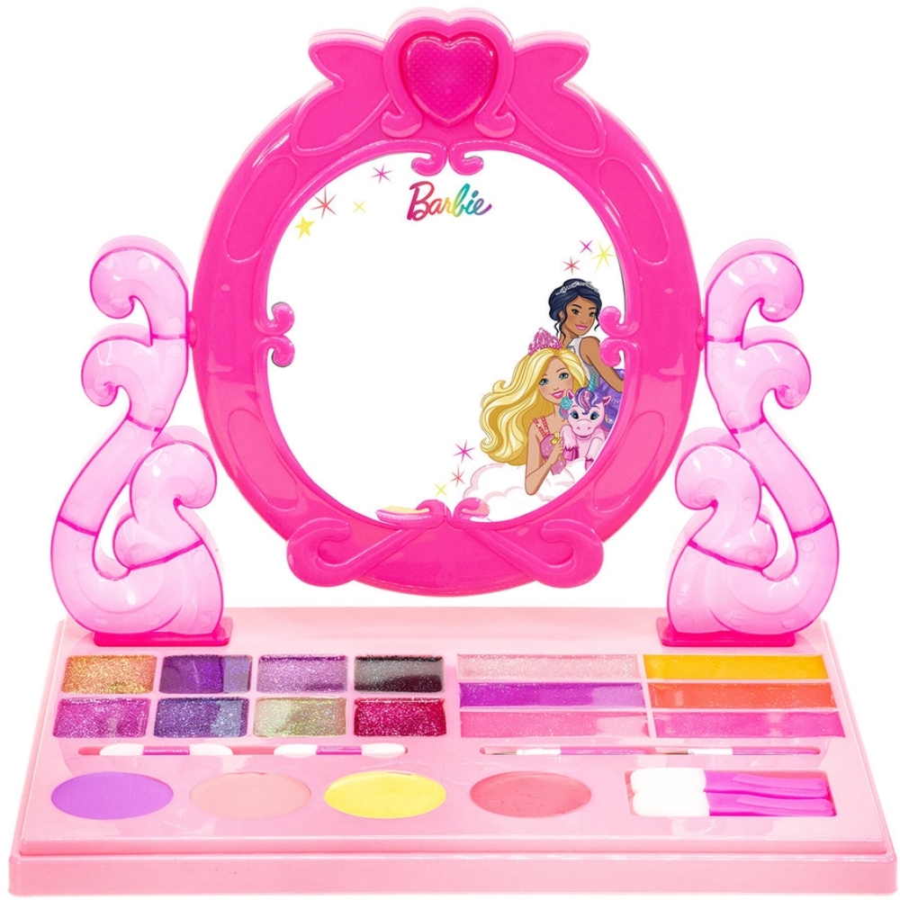 Barbie Cosmetic Vanity Mirror Makeup Set Lights Up Music